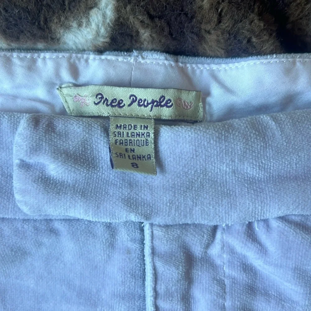 Y2K Free People Lilac Corduroy Mini Skirt Size 8 Low Rise Soft Grunge - Picture 2 of 3